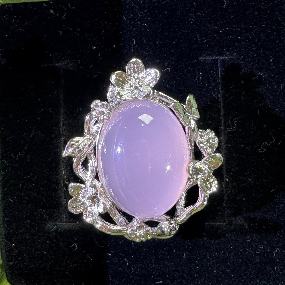 Crystal Jelly Pink Flower Ring 💕 Elegant Vintage-Inspired Design
